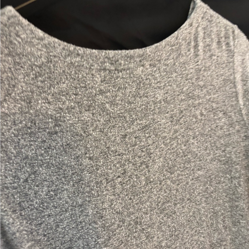 Soft Surroundings Fleece Tie Waist Gray Dress - Picture 7 of 10
